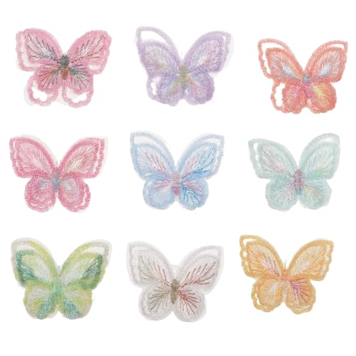 VILLFUL 18 Stück Teiliges Organza-spitzen Schmetterling Aufnäher Doppellagig Bestickt zum Aufbügeln und Annähen Langlebig Künstlerisch für DIY Kleidung Jacken Rucksäcke Jeans Schuhe VILLFUL 18 Stück Teiliges Organza-spitzen Schmetterling Aufnäher Doppellagig Bestickt zum Aufbügeln und Annähen Langlebig Künstlerisch für DIY Kleidung Jacken Rucksäcke Jeans Schuhe von VILLFUL