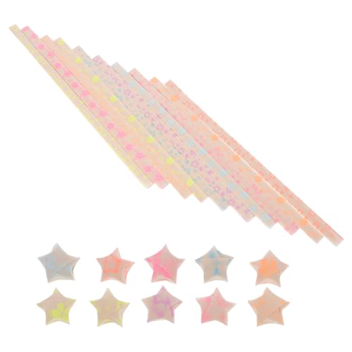 VILLFUL 180 Stück Leuchtende Handgefertigte Origami Sterne, Papier Origami Streifen, Papierstreifen Für Sterne, Dekorative Papierstreifen, Origami Papier Set, Papiersternstreifen, Origami von VILLFUL