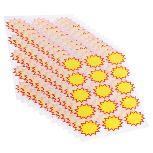 VILLFUL 180 Stück Teiliges Preisschild aufkleber Handbeschreibbare Gelbe Preisetiketten für Einzelhandel und Supermärkte Auffällige Verkaufs Rabatt schilder zur Einfachen VILLFUL 180 Stück Teiliges Preisschild aufkleber Handbeschreibbare Gelbe Preisetiketten für Einzelhandel und Supermärkte Auffällige Verkaufs Rabatt schilder zur Einfachen von VILLFUL