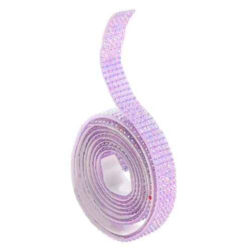 VILLFUL 1Rolle Selbstklebendes Strassband Glitzernde Strassstreifen für DIY Dekoration Geeignet für Kleidung Schuhe Kunsthandwerk und Mehr Lila Ab Farbton von VILLFUL