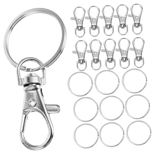 VILLFUL 1Satz Drehbare Schlüsselanhänger Haken Karabiner Ringe für Taschen Geldbörsen und DIY Projekte mit Sicherem Snap Design und Rotation VILLFUL 1Satz Drehbare Schlüsselanhänger Haken Karabiner Ringe für Taschen Geldbörsen und DIY Projekte mit Sicherem Snap Design und Rotation von VILLFUL