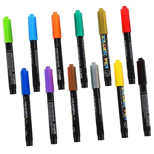 VILLFUL 1Satz Farben Keramik Marker Set mit Weicher Spitze Acrylstifte für Malerei Lebendige Farben und Gleichmäßiger Tintenfluss für DIY Projekte von VILLFUL