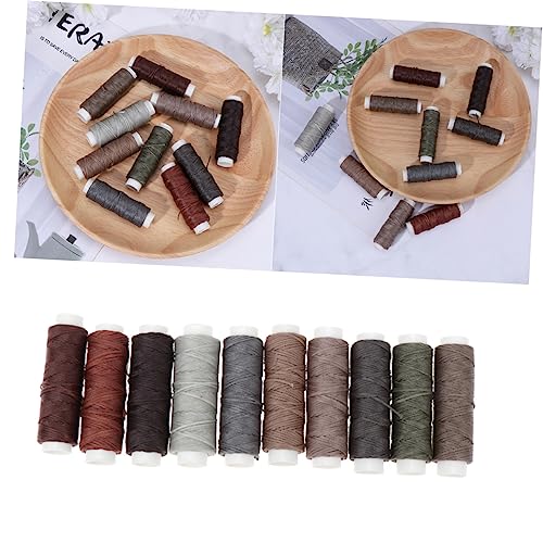 VILLFUL 1Satz Gewachste Schnur für Lederarbeiten Flache Wachsfäden Farben für DIY Handwerk für Nähmaschinen und Lederprojekte und Langlebig von VILLFUL