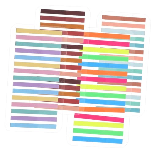 VILLFUL 1Satz Klebrige Indexregisterkarten Pet Transparent Bunte Haftmarker für Seitenmarkierungen mit Haftnotizen Vielseitige Anwendung für Lernen und Notizen Einfache Handhabung von VILLFUL