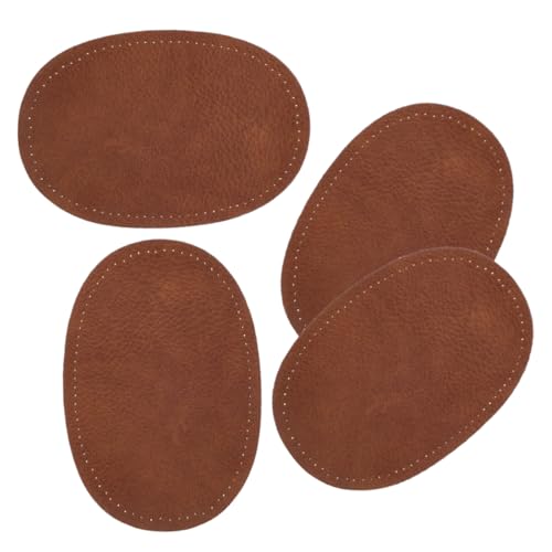 VILLFUL 2 Paare Ovaler Ellenbogen Patch PU Leder zum Aufnähen für Reparaturen an Kleidungsstücken für Pullover Jacken und Hosen Vielseitig Einsetzbar für DIY Projekte von VILLFUL