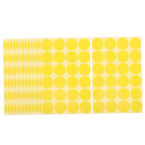 VILLFUL 2 Packungen Polka Dot Label-Aufkleber runde Klebepunkte Mini -Kreisaufkleber farbige Punkte kreis aufkleber kleine farbige Punktaufkleber Aufkleber Punkte Namensetiketten Gelb von VILLFUL