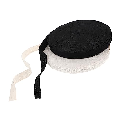VILLFUL 2 Rollen Baumwoll Twillband Yards Schwarz und für DIY Bastelarbeiten Kleidung und Geschenkverpackungen Hochwertiges Nahtband für Kreative Projekte VILLFUL 2 Rollen Baumwoll Twillband Yards Schwarz und für DIY Bastelarbeiten Kleidung und Geschenkverpackungen Hochwertiges Nahtband für Kreative Projekte von VILLFUL