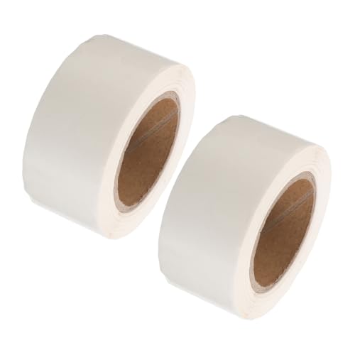 VILLFUL 2 Rollen Codierte Tag -aufkleber Selbstklebende Etikettenaufkleber Klebrige Etiketten Einfach Weiß Tag-aufkleber Kreis Punktaufkleber Runde Durchsichtige Aufkleber Transparent von VILLFUL