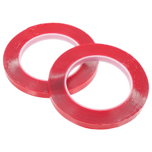 VILLFUL 2 Rollen Doppelseitiges Klebeband für Nägel Transparentes Display Tape Hochviskoses Montageband für Nagelkunst und Dekoration für Nagelsalons und DIY Projekte von VILLFUL