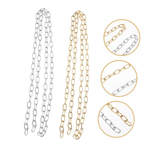 VILLFUL 2 Rollen Edelstahl Gliederkette DIY Schmuckkette Zubehör Oval Große O glieder Goldfarben für Halsketten und Bastelprojekte VILLFUL 2 Rollen Edelstahl Gliederkette DIY Schmuckkette Zubehör Oval Große O glieder Goldfarben für Halsketten und Bastelprojekte von VILLFUL