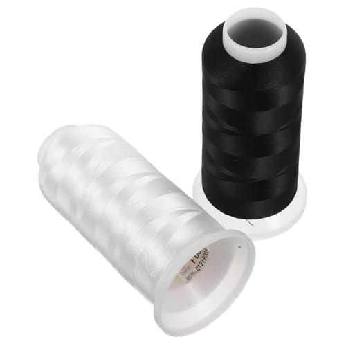 VILLFUL 2 Rollen Hochwertiger Polyesterfaden für Stickerei und Textilien Robuste Garne für Präzises und Effizientes Nähen von Heimtextilien und Bekleidung von VILLFUL