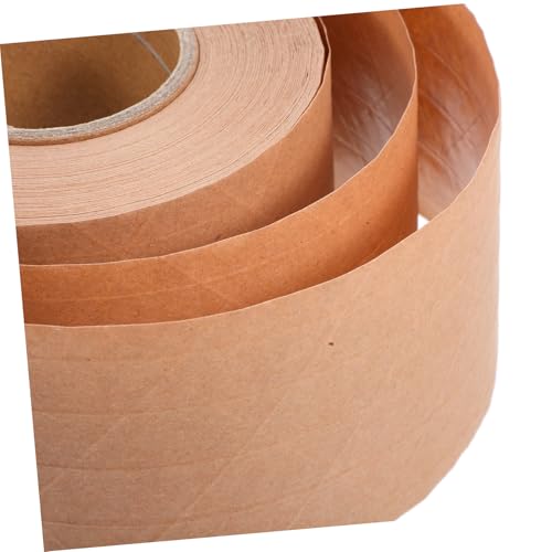 VILLFUL 2 Rollen Kraftpapier Packband Selbstklebend Biologisch Abbaubar Schreibbar Reißfest Schweres Verpackungsband Für Kartonversiegelung Umweltfreundlich von VILLFUL