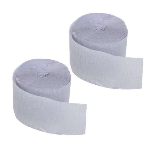 VILLFUL 2 Rollen Krepppapier Luftschlangen Bunte Dekoration für Geburtstagsfeiern Hochzeiten Babypartys und Diy Bastelprojekte Langlebig und Einfach zu Verwenden von VILLFUL