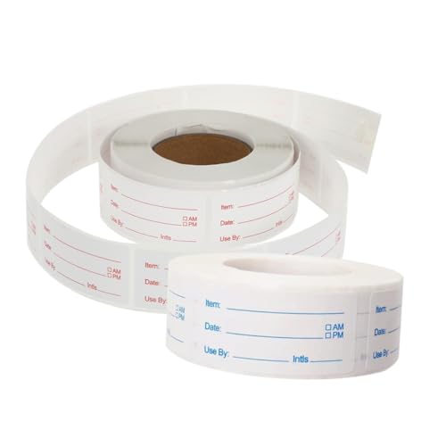 VILLFUL 2 Rollen Kühlschrankaufkleber, Kühlschrank Lebensmitteletiketten, Kleine Etiketten, Aufkleber, Buffet Lebensmitteletiketten, Datumsetiketten, Datumsaufkleber, Etiketten Für von VILLFUL