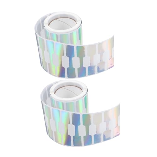 VILLFUL 2 Rollen Preisschild Aufkleber leere Preisschilder Schmucketiketten Schmuckanhänger für die Preisgestaltung Schmuck-Aufkleber-Tags kleine Preisschilder Juwelenaufkleber Papier von VILLFUL