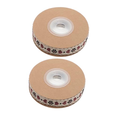 VILLFUL 2 Rollen Retro Druckband Polyester Dekoband mit Blumenmuster Hochwertige Nähbänder für Projekte und Partydekoration Fade Resistent und Langlebig VILLFUL 2 Rollen Retro Druckband Polyester Dekoband mit Blumenmuster Hochwertige Nähbänder für Projekte und Partydekoration Fade Resistent und Langlebig von VILLFUL