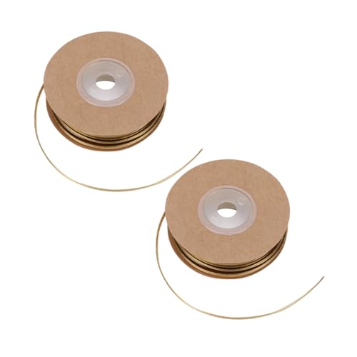 VILLFUL 2 Rollen Schmuckband Feingeflochtene Kordel für Halsketten Armbänder DIY Basteln Verstellbar für Alltag Party Schmuckherstellung in Gold von VILLFUL