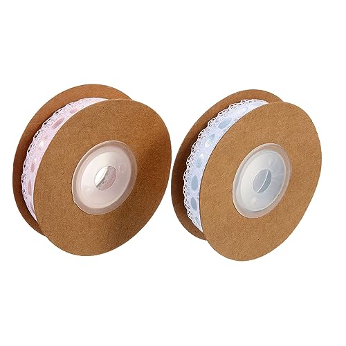 VILLFUL 2 Rollen Spitzengurtband, Spitzenband Für DIY Kleidungsmaterial, Spitzenband Zum Nähen Von Spitzendekor, Nähspitzenband, Nähbesatz, Kleidungsbesätze, Spitzenbesatz Zum Nähen Von von VILLFUL