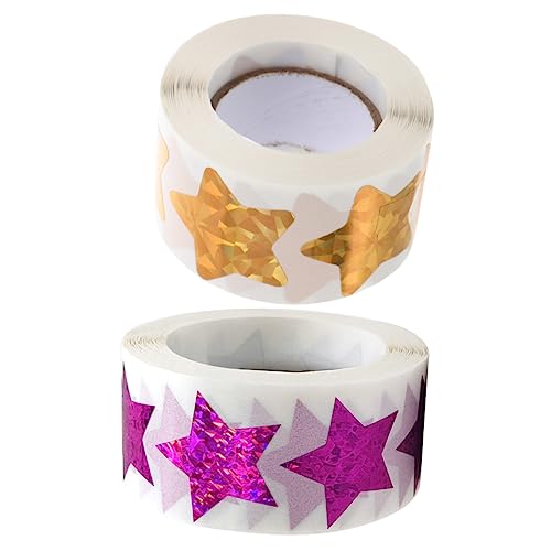 VILLFUL 2 Rollen Stern-aufkleber Verschlussaufkleber Aus Pvc Und Papier Selbstklebende Etiketten Für Umschläge Schachteln Backverpackungen VILLFUL 2 Rollen Stern-aufkleber Verschlussaufkleber Aus Pvc Und Papier Selbstklebende Etiketten Für Umschläge Schachteln Backverpackungen von VILLFUL