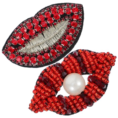VILLFUL 2 STÜCK DIY Aufnäher Roter Lippen Patch Stilvoller Bügel Nähstoff für Kleidung Hüte Taschen Kreative Textilverzierung Praktisch und Hautfreundlich VILLFUL 2 STÜCK DIY Aufnäher Roter Lippen Patch Stilvoller Bügel Nähstoff für Kleidung Hüte Taschen Kreative Textilverzierung Praktisch und Hautfreundlich von VILLFUL