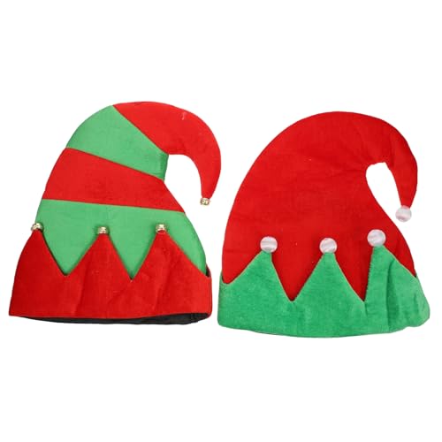 VILLFUL 2 STÜCK Weihnachtselfen Hut Lustige Partyhüte für Kostüm Events Xmas Dekoration für Unvergessliche Feiern von VILLFUL