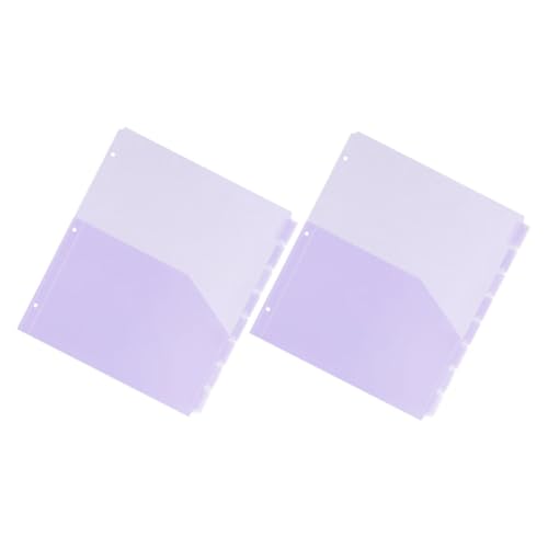 VILLFUL 2 Sätze Binder Dividers PP Organizer Taschen für Büro Dokumentenmappe Langlebig Hohe Kapazität Transparent für Aktenhalter und Planer Praktische Sichtschutzfächer von VILLFUL