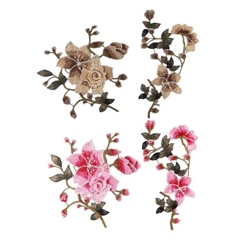 VILLFUL 2 Sätze Blumenförmige Stickerei Patches zum Aufnähen Kleidung Sewing Decor Applikationen für DIY Nähen Hautfreundliche Langlebige Stoffverzierungen in Braun und Rosa für Röcke und VILLFUL 2 Sätze Blumenförmige Stickerei Patches zum Aufnähen Kleidung Sewing Decor Applikationen für DIY Nähen Hautfreundliche Langlebige Stoffverzierungen in Braun und Rosa für Röcke und von VILLFUL