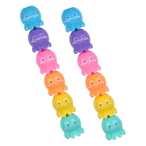 VILLFUL 2 Sätze Cute Mini Hochlighter Stifte Set Pastellfarbene Octopus Marker Pens für Schule und Büro Vivid Fluoreszierende Glattes Schreiben Kreative Schreibwaren für Studenten und von VILLFUL