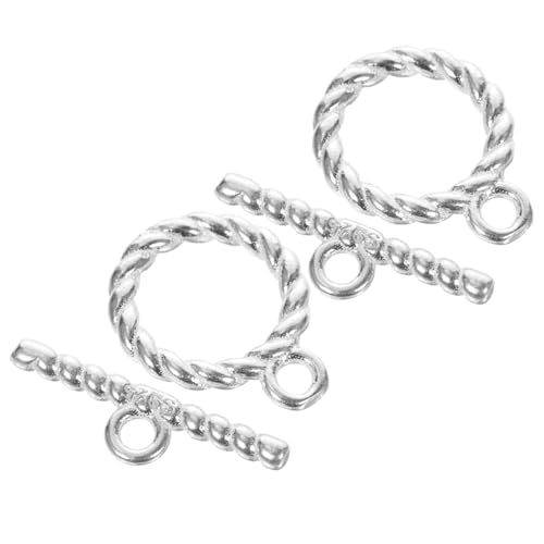 VILLFUL 2 Sätze Sterlingsilber Schmuckverschluss für Armband und Halskette DIY Kettenverbinder Langlebige Helle Handwerks verschlüsse für Perlenarmbänder für Schmuckreparatur und VILLFUL 2 Sätze Sterlingsilber Schmuckverschluss für Armband und Halskette DIY Kettenverbinder Langlebige Helle Handwerks verschlüsse für Perlenarmbänder für Schmuckreparatur und von VILLFUL