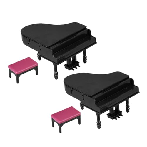 VILLFUL 2 Sätze Teiliges Puppenhaus Piano mit Bank Musikinstrumente für Mikrolandschaften Dekoration für Garten und Zuhause für Sammler und Partys VILLFUL 2 Sätze Teiliges Puppenhaus Piano mit Bank Musikinstrumente für Mikrolandschaften Dekoration für Garten und Zuhause für Sammler und Partys von VILLFUL