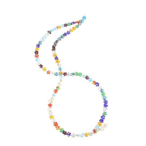 VILLFUL 2 Saiten Stränge Glasperlen Fünfzackige Sternform DIY Schmuckperlen für Armbandherstellung Perlen pro Strang Robuste und Farbechte Glascharms für Basteln und Schmuck von VILLFUL