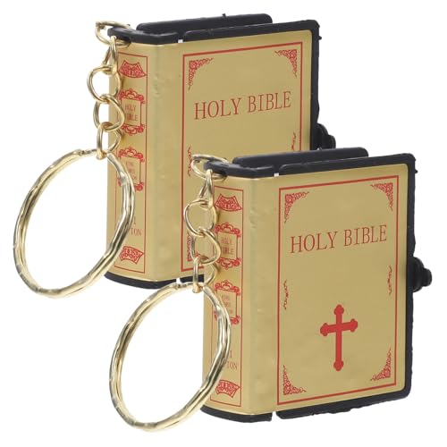 VILLFUL 2 Schlüsselanhänger, Religiöse Schlüsselanhänger, Religiöser Taschenanhänger, Schlüsselanhänger, Miniaturbuch Schlüsselring, Religiöser Bibel Schlüsselanhänger, Bibelbuch VILLFUL 2 Schlüsselanhänger, Religiöse Schlüsselanhänger, Religiöser Taschenanhänger, Schlüsselanhänger, Miniaturbuch Schlüsselring, Religiöser Bibel Schlüsselanhänger, Bibelbuch von VILLFUL