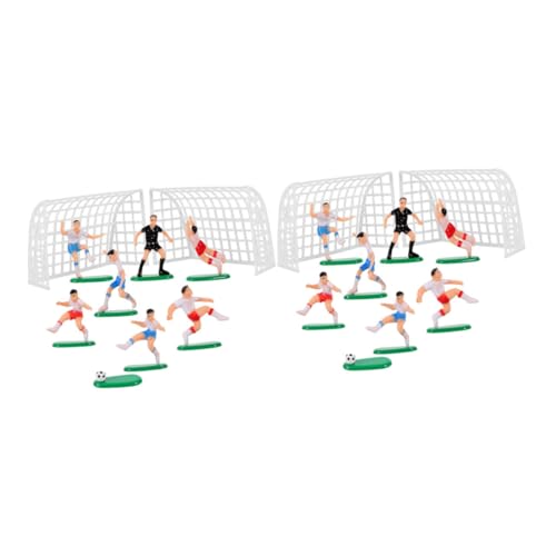 VILLFUL 2 Sets Kuchendekoration Mini Fußball Miniatur Landschaftsdekor Kunststoff Miniatur Fußball Miniatur Fußballfeld Landschaftsdekor Miniaturen Fußball Kuchendekore Fußball von VILLFUL
