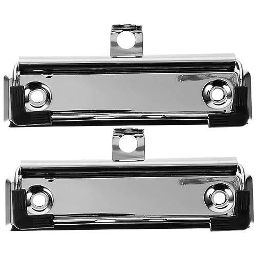VILLFUL 2 Stück Binderclips, Große Profilclips, Schwarze Binderclips, Klemmbrettclips Aus Metall, Aktenklammern, Schreibwarenbedarf, Klemmbrettclips Für Studenten, Dokumentenhalter, von VILLFUL
