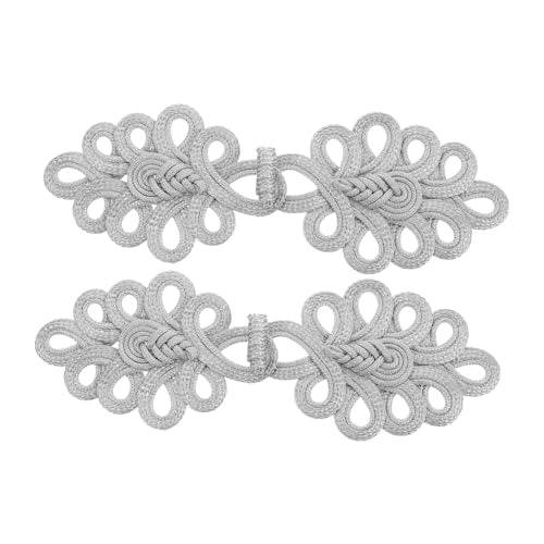 VILLFUL 2 Stück Chinesische Froschknöpfe Vintage Knopfverschluss für Pullover Umhänge und Trachten Handgefertigte Knöpfe für DIY Nähprojekte Stilvolle Bekleidungsaccessoires von VILLFUL