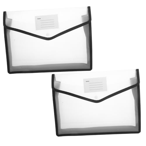 VILLFUL 2 Stück Dokumentenmappe PP Material Hochkapazitiver Ordner mit Druckknopf Transparent Weiß für Büro Schule Reise VILLFUL 2 Stück Dokumentenmappe PP Material Hochkapazitiver Ordner mit Druckknopf Transparent Weiß für Büro Schule Reise von VILLFUL