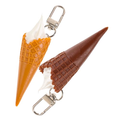VILLFUL 2 Stück Eiscreme Schlüsselanhänger, Schlüsselanhänger, , Eiscreme Schlüsselring, Eiscreme Schlüsselanhänger, Eiscreme Förmiger Schlüsselanhänger, Dekorativer Schlüsselanhänger, von VILLFUL