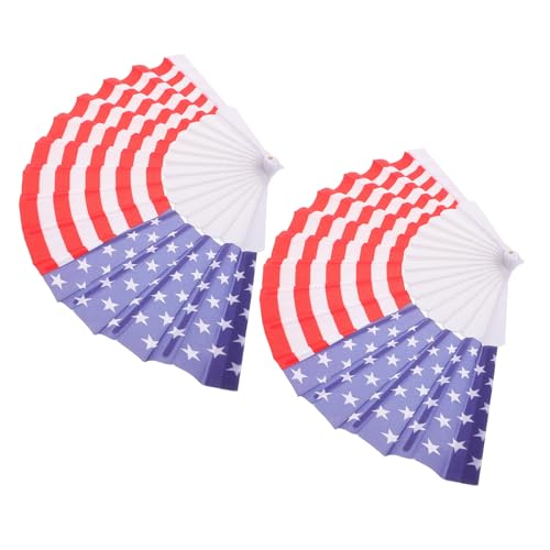 VILLFUL 2 Stück Faltfächer mit Patriotischem Design für Unabhängigkeitstag Vielseitige Party Dekoration für Hochzeiten Geburtstagsfeiern und Sommerliche Anlässe von VILLFUL