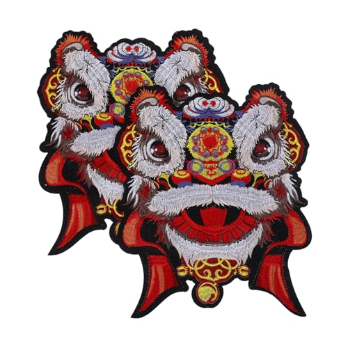 VILLFUL 2 Stück Gestickte Patches zum Aufbügeln Dekorative Kleidung Reparatur Applikationen für DIY Bekleidung Schuhe Taschen Hüte Vielseitige Textil Aufnäher von VILLFUL