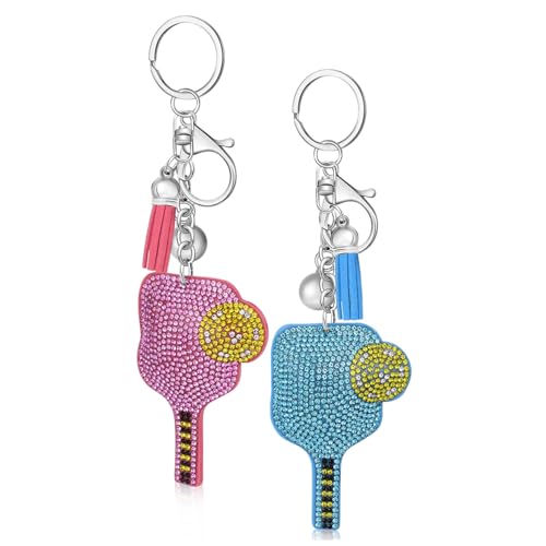 VILLFUL 2 Stück Glänzender Pickleball Schlüsselanhänger mit Strass Funkelnde Paddel Dekoration als für Sportliebhaber und Accessoire für Taschen VILLFUL 2 Stück Glänzender Pickleball Schlüsselanhänger mit Strass Funkelnde Paddel Dekoration als für Sportliebhaber und Accessoire für Taschen von VILLFUL