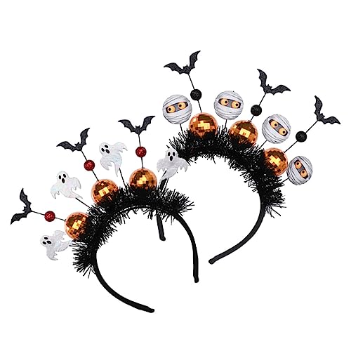 VILLFUL 2 Stück Halloween Stirnband, Halloween Haarschmuck Für Frauen, Haarreifen, Stirnbänder, Kinder, Performance Requisite, Lustiges Haarband, Cosplay Kostüm Requisite, Party Zubehör, VILLFUL 2 Stück Halloween Stirnband, Halloween Haarschmuck Für Frauen, Haarreifen, Stirnbänder, Kinder, Performance Requisite, Lustiges Haarband, Cosplay Kostüm Requisite, Party Zubehör, von VILLFUL