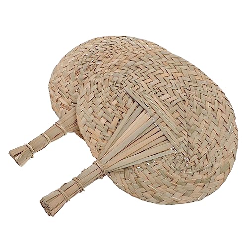 VILLFUL 2 Stück Handgewebte Fächer aus Dekorativer Sommerfächer für Kühlung Praktischer Handfächer für Strand und Partys VILLFUL 2 Stück Handgewebte Fächer aus Dekorativer Sommerfächer für Kühlung Praktischer Handfächer für Strand und Partys von VILLFUL