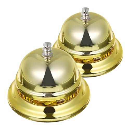 VILLFUL 2 Stück Handglocke aus Metall Elegante Serviceglocke für Restaurant Hotel und Büro für Interaktive Spiele und Kundenservice Langlebig und für Jede Umgebung VILLFUL 2 Stück Handglocke aus Metall Elegante Serviceglocke für Restaurant Hotel und Büro für Interaktive Spiele und Kundenservice Langlebig und für Jede Umgebung von VILLFUL