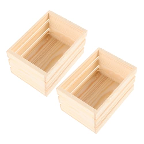 VILLFUL 2 Stück Holz Kisten Dekorative Aufbewahrung für Puppenhaus und Szenen Rustikale Lagermöglichkeiten für Lebensmittel und Getränke Kompakt und Tragbar für Diy Projekte VILLFUL 2 Stück Holz Kisten Dekorative Aufbewahrung für Puppenhaus und Szenen Rustikale Lagermöglichkeiten für Lebensmittel und Getränke Kompakt und Tragbar für Diy Projekte von VILLFUL