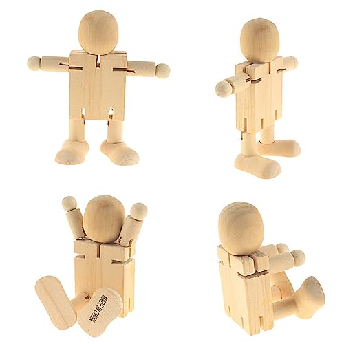 VILLFUL 2 Stück Holz Roboter mit Beweglichen Gelenken DIY Graffiti Roboter für Kreative Bastelidee für Zuhause und Schule Beige VILLFUL 2 Stück Holz Roboter mit Beweglichen Gelenken DIY Graffiti Roboter für Kreative Bastelidee für Zuhause und Schule Beige von VILLFUL