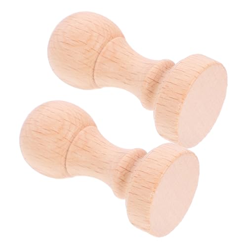 VILLFUL 2 Stück Holzsiegel DIY Handkontosiegel Dekoratives Siegel Handbuch Stempelsiegel Blanko Holzstempel Holzstempel Holzhandstempel DIY Holzstempel Blankostempel DIY Holzstempel von VILLFUL