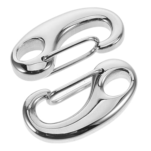VILLFUL 2 Stück Karabiner Clips Lobster Claw Verschlüsse für Schlüsselanhänger Hundeleine Rucksack Camping Diy Projekte Glänzend und Tragbar von VILLFUL