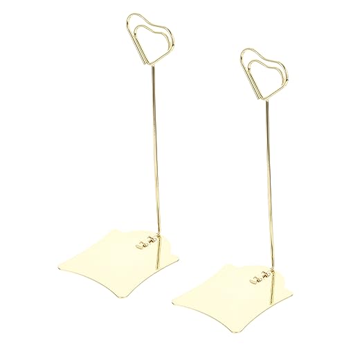 VILLFUL Tischkartenhalter 2 Stück Stabiler Menühalter für Hochzeiten Tischnummernhalter und Fotohalter Wiederverwendbar für Buffets und Feiern von VILLFUL