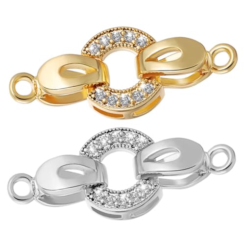 VILLFUL 2 Stück Metallverschluss für Armband Halskette Robuste Doppel-end-klappverschlüsse mit Langlebiger Farbbeständiger Oberfläche für DIY Schmuckherstellung und Kreative Bastelprojekte VILLFUL 2 Stück Metallverschluss für Armband Halskette Robuste Doppel-end-klappverschlüsse mit Langlebiger Farbbeständiger Oberfläche für DIY Schmuckherstellung und Kreative Bastelprojekte von VILLFUL