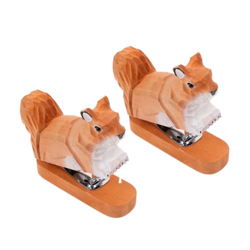 VILLFUL 2 Stück Mini Holzhefter Squirrel Design Leichter Handtacker Für Büro Schreibtisch Künstlerisch Handgefertigt Vielseitig Und Handlich VILLFUL 2 Stück Mini Holzhefter Squirrel Design Leichter Handtacker Für Büro Schreibtisch Künstlerisch Handgefertigt Vielseitig Und Handlich von VILLFUL